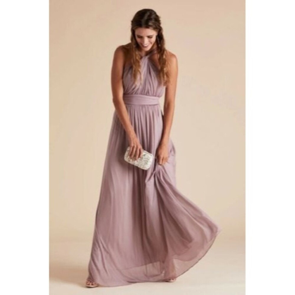 Birdy Grey Kiko Halter Bridesmaid Dress In Mauve L - Picture 2 of 10